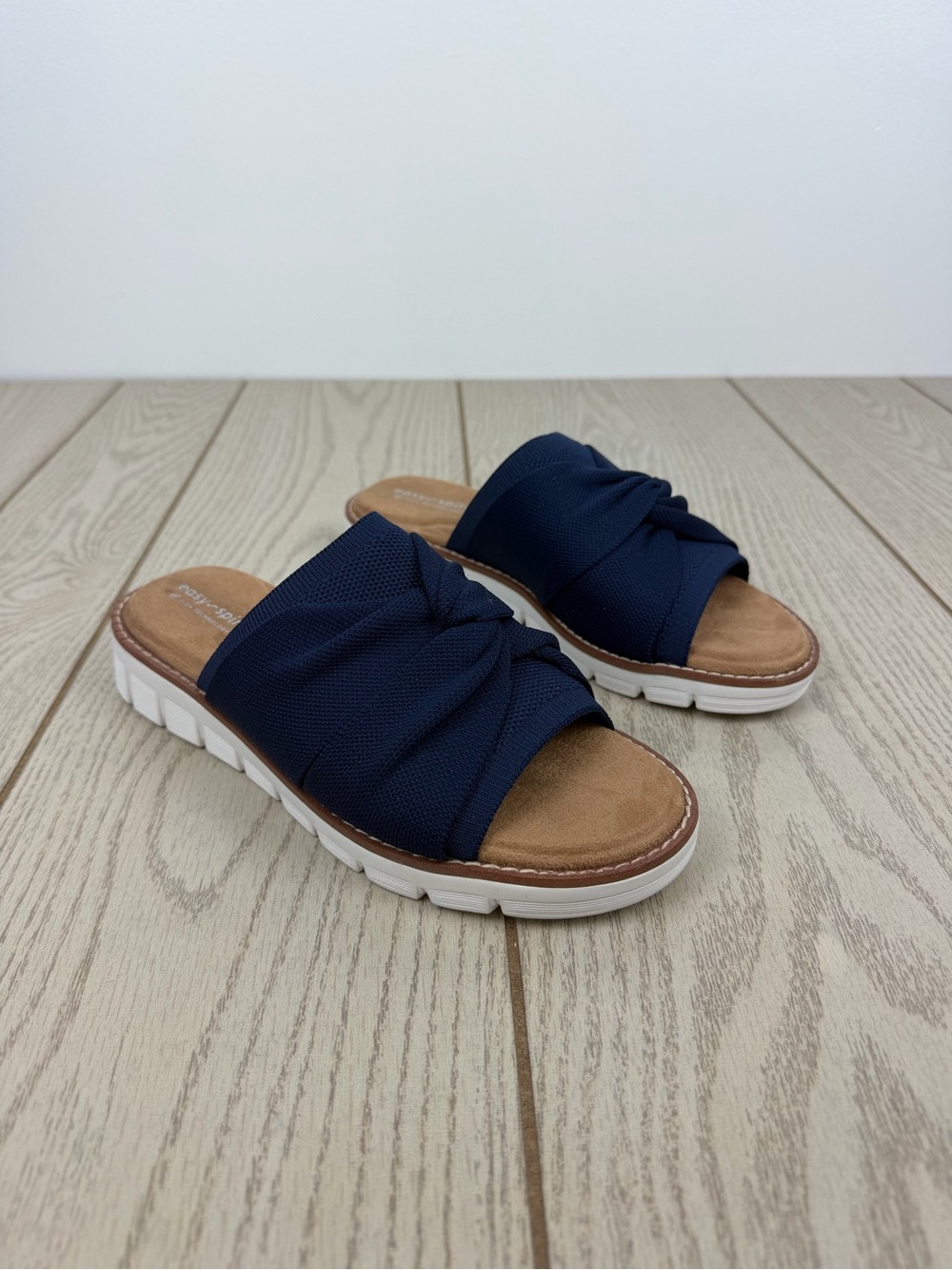 Easy Spirit Women's Josy eFlex Lightweight Knotted Sandals 6.5M Dark Blue $79